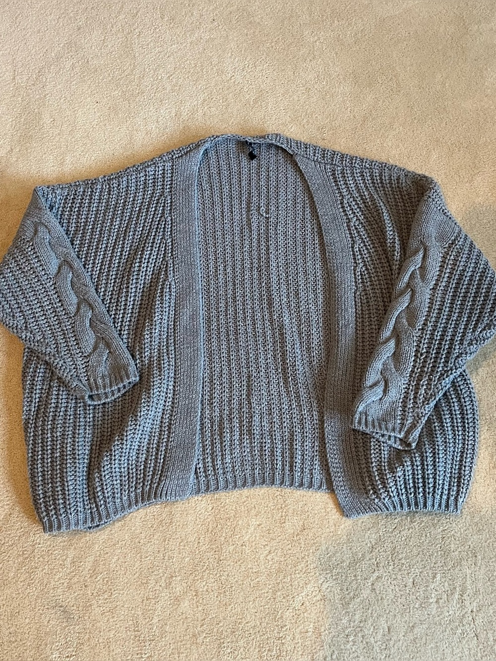 Chunky knit grey cardigan